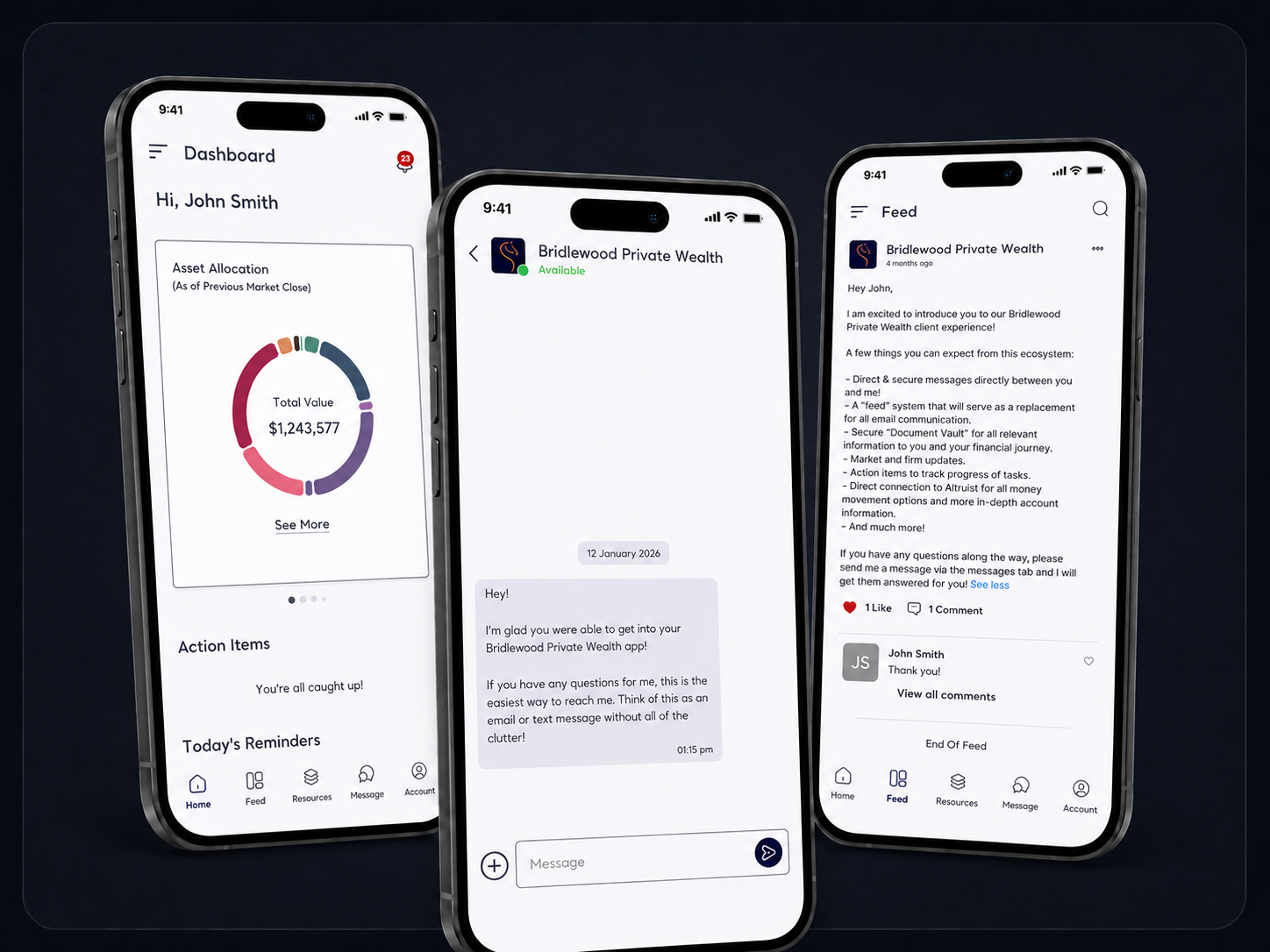 Bridlewood client portal preview